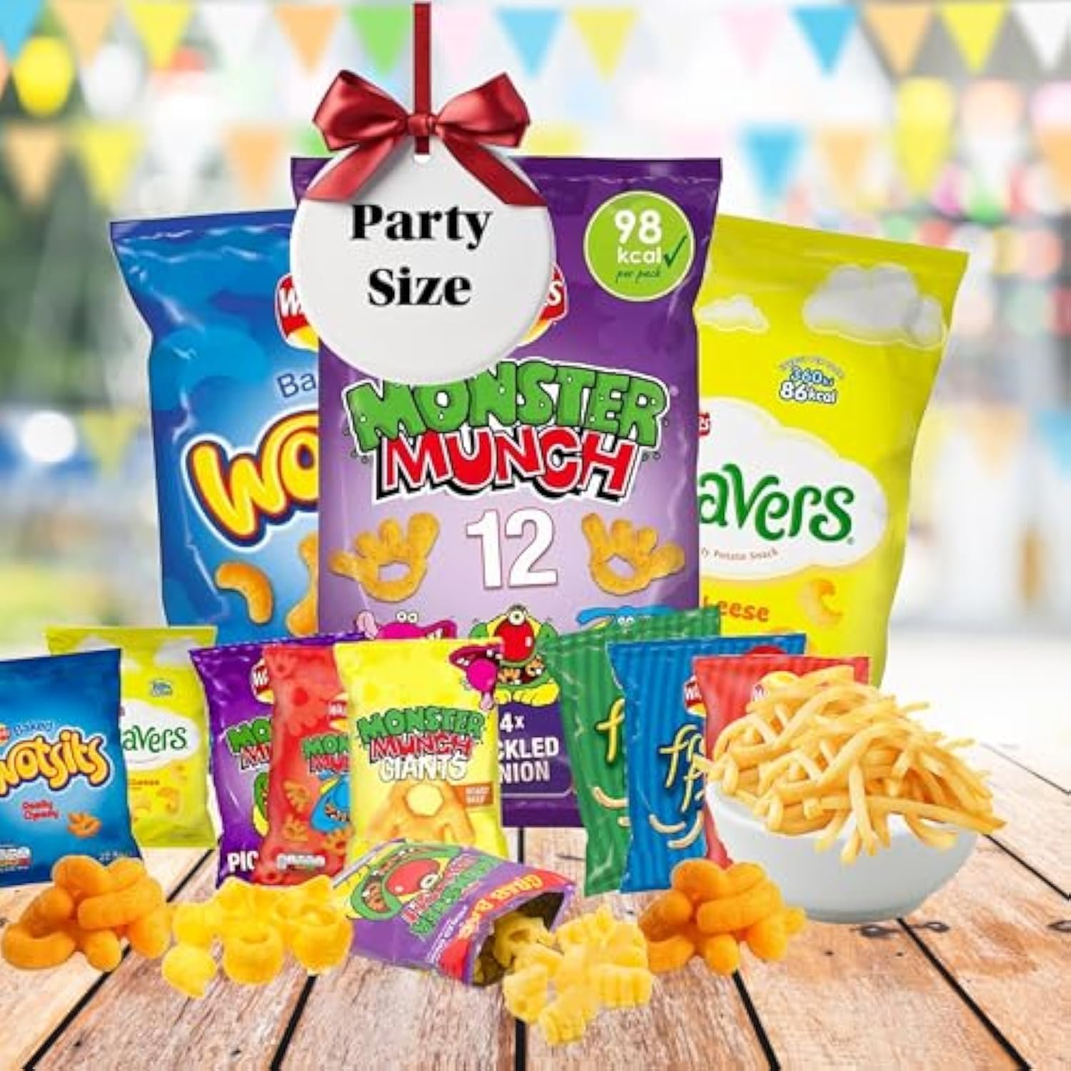 Assorted Flavour Crisps Multipack Box - Variety of 60 Crisps Snacks Box with EXTRA 3 x 18g French Fries Chips. Snacks Bulk Buy for Birthday Party Food, Pub Snacks, Movie Night, Camping - Image 2